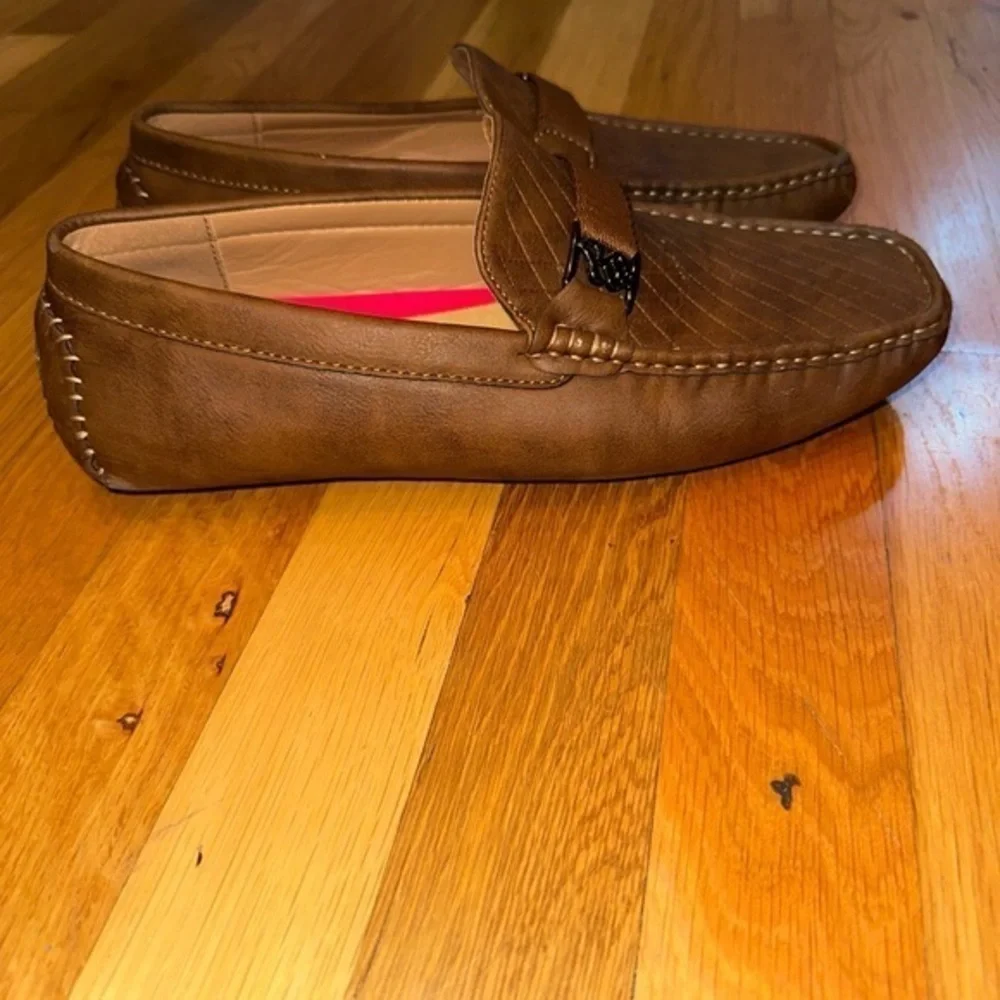 Rocawear Mens Loafers Faux‎ Leather Slip On Brown Size 9. NEW